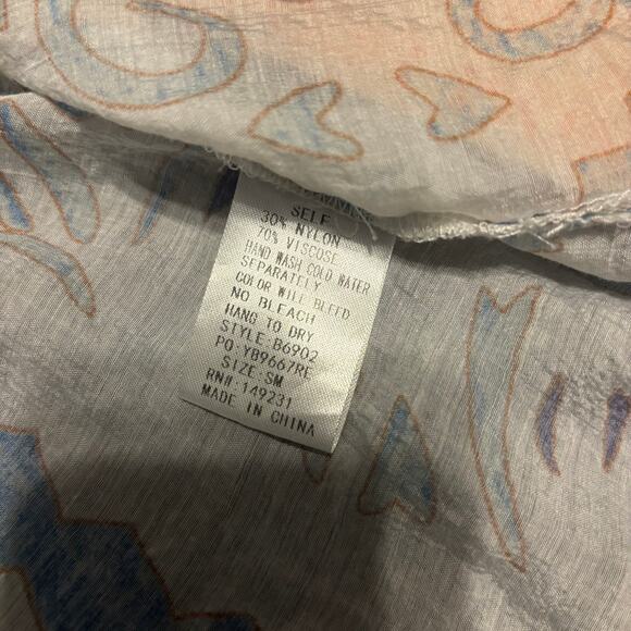 KORI Aztec Kimono Size S/M Boho Flowy Lightweight Swim Cover Long - Picture 6 of 6